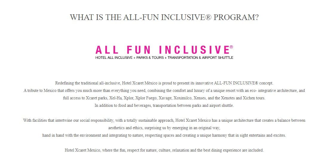 All Inclusive Program